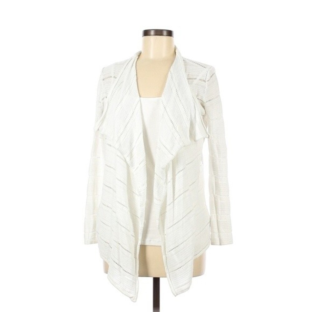 NWT Lauren by Ralph Lauren White Cardigan Size Medium